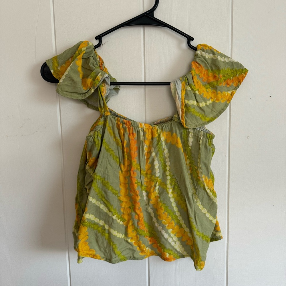 Lexbreezy Pili Cropped Green Top Medium